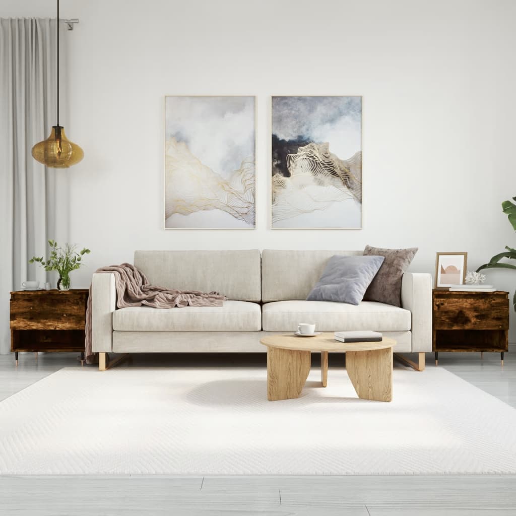 Salontafels 2 st 50x46x50 cm bewerkt hout gerookt eikenkleurig is nu te koop bij PeponiXL, paradijselijk wonen!