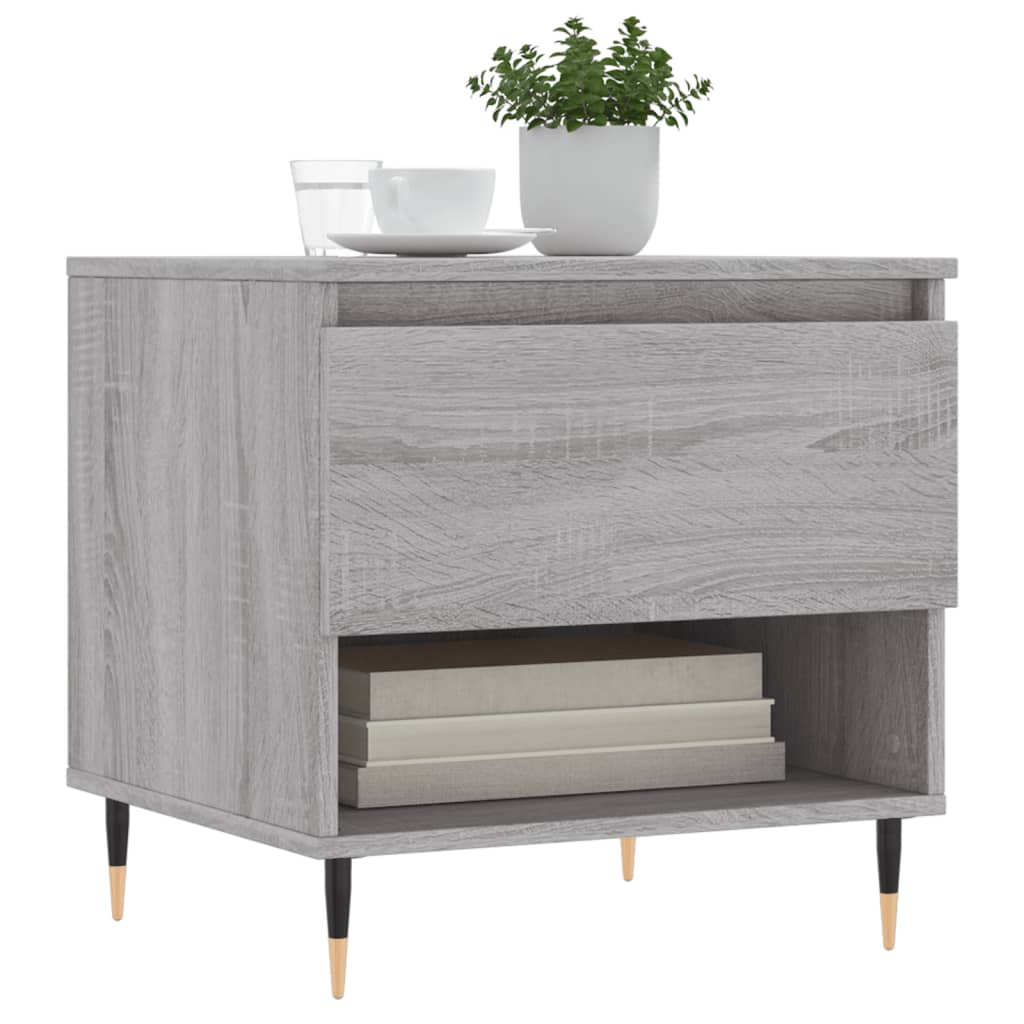 Salontafels 2 st 50x46x50 cm bewerkt hout grijs sonoma eiken is nu te koop bij PeponiXL, paradijselijk wonen!