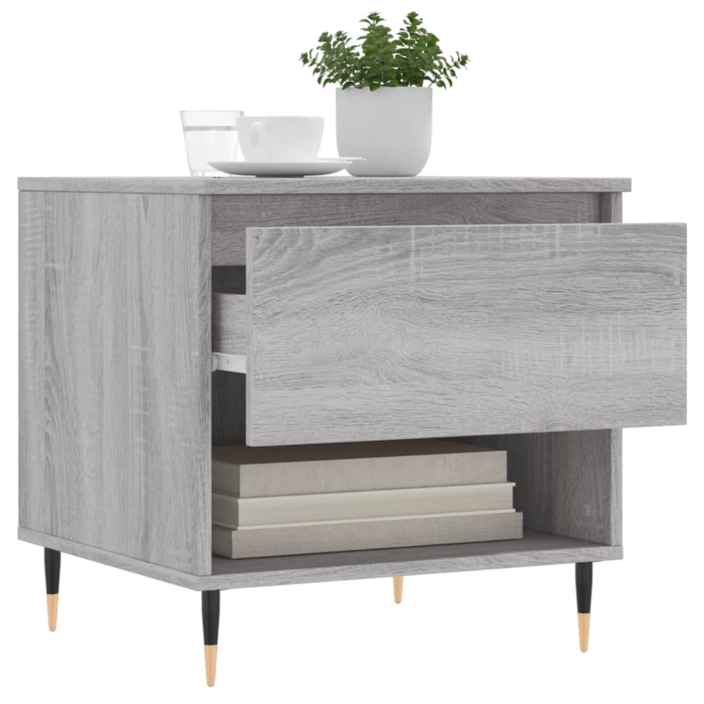 Salontafels 2 st 50x46x50 cm bewerkt hout grijs sonoma eiken is nu te koop bij PeponiXL, paradijselijk wonen!
