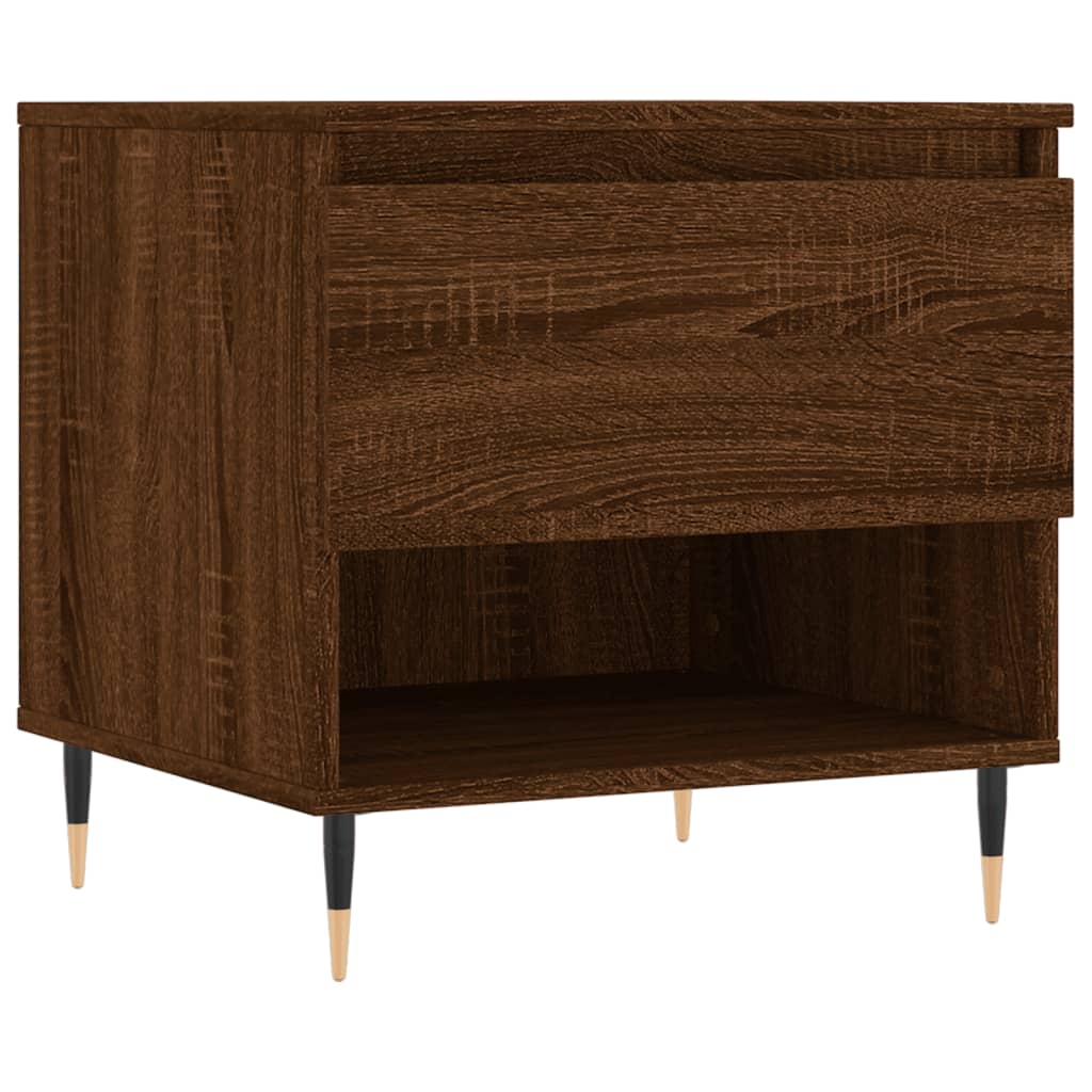 Salontafels 2 st 50x46x50 cm bewerkt hout bruin eikenkleur is nu te koop bij PeponiXL, paradijselijk wonen!