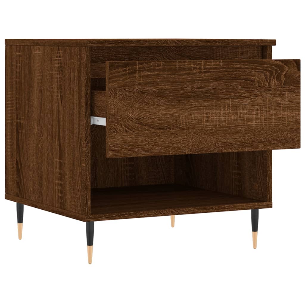 Salontafels 2 st 50x46x50 cm bewerkt hout bruin eikenkleur is nu te koop bij PeponiXL, paradijselijk wonen!
