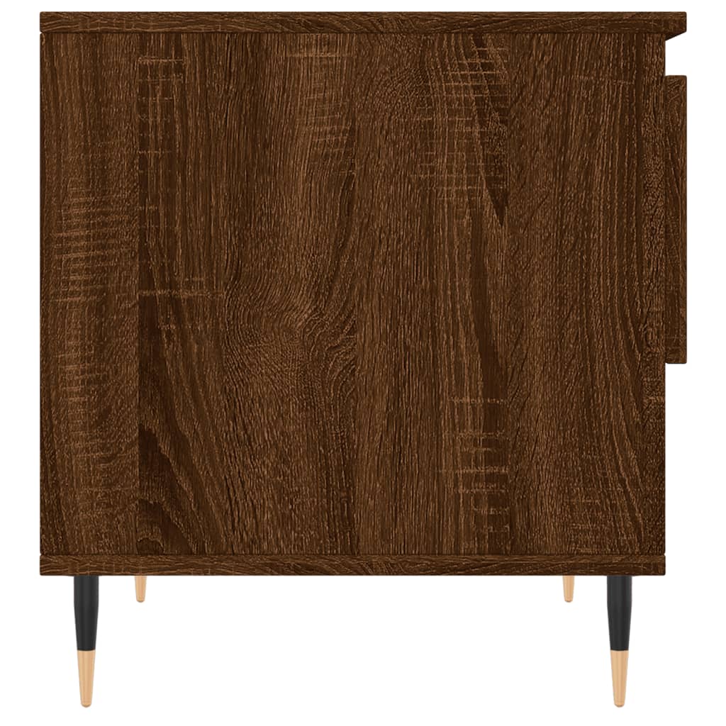 Salontafels 2 st 50x46x50 cm bewerkt hout bruin eikenkleur is nu te koop bij PeponiXL, paradijselijk wonen!