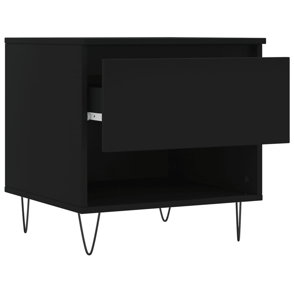 Salontafels 2 st 50x46x50 cm bewerkt hout zwart is nu te koop bij PeponiXL, paradijselijk wonen!