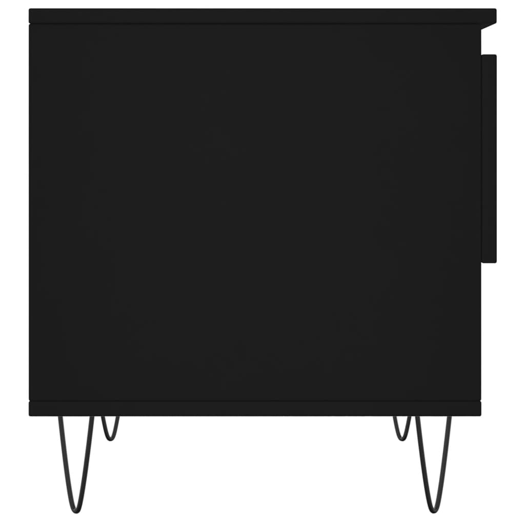 Salontafels 2 st 50x46x50 cm bewerkt hout zwart is nu te koop bij PeponiXL, paradijselijk wonen!