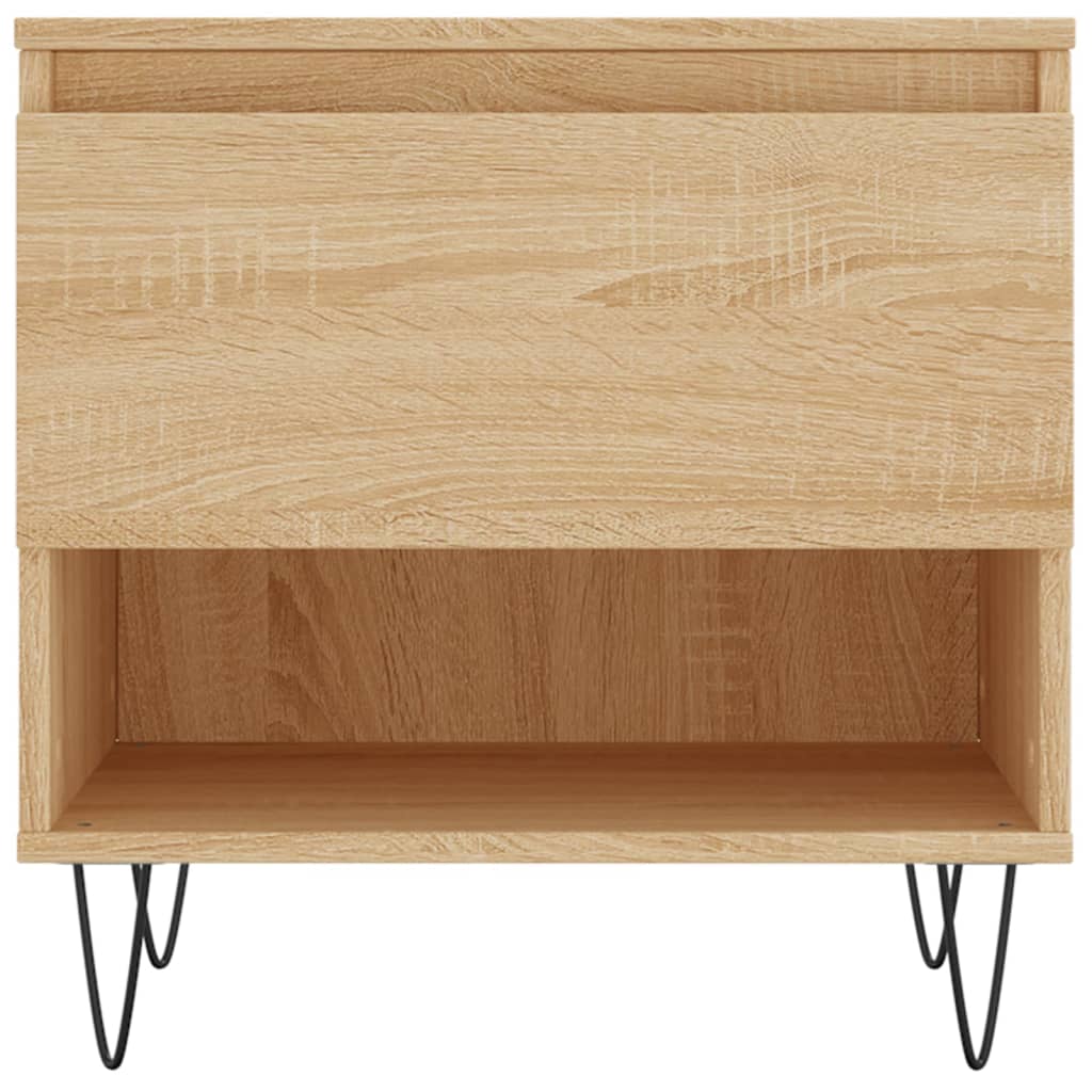 Salontafels 2 st 50x46x50 cm bewerkt hout sonoma eikenkleurig is nu te koop bij PeponiXL, paradijselijk wonen!