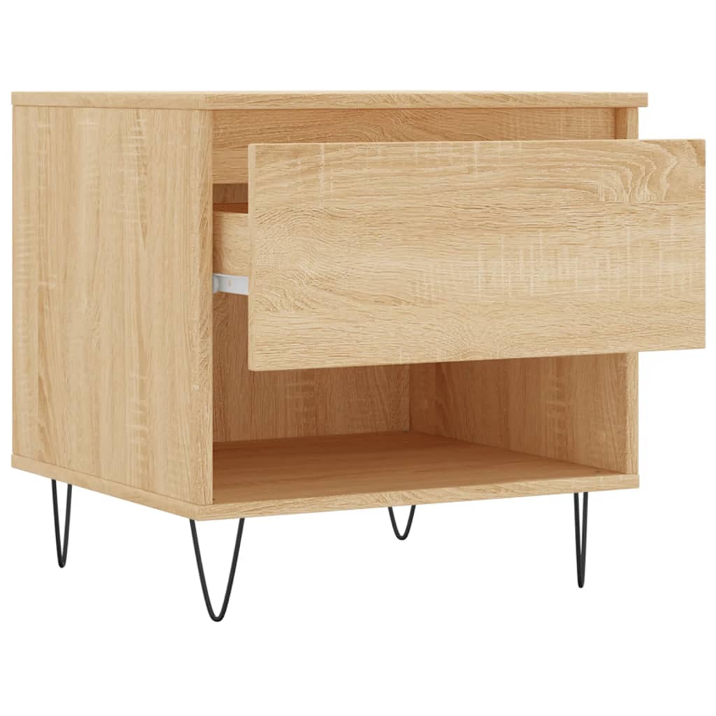 Salontafels 2 st 50x46x50 cm bewerkt hout sonoma eikenkleurig is nu te koop bij PeponiXL, paradijselijk wonen!