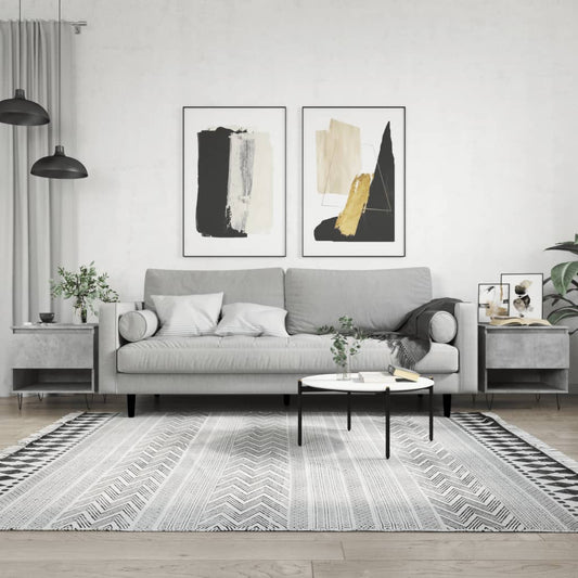 Salontafels 2 st 50x46x50 cm bewerkt hout betongrijs is nu te koop bij PeponiXL, paradijselijk wonen!