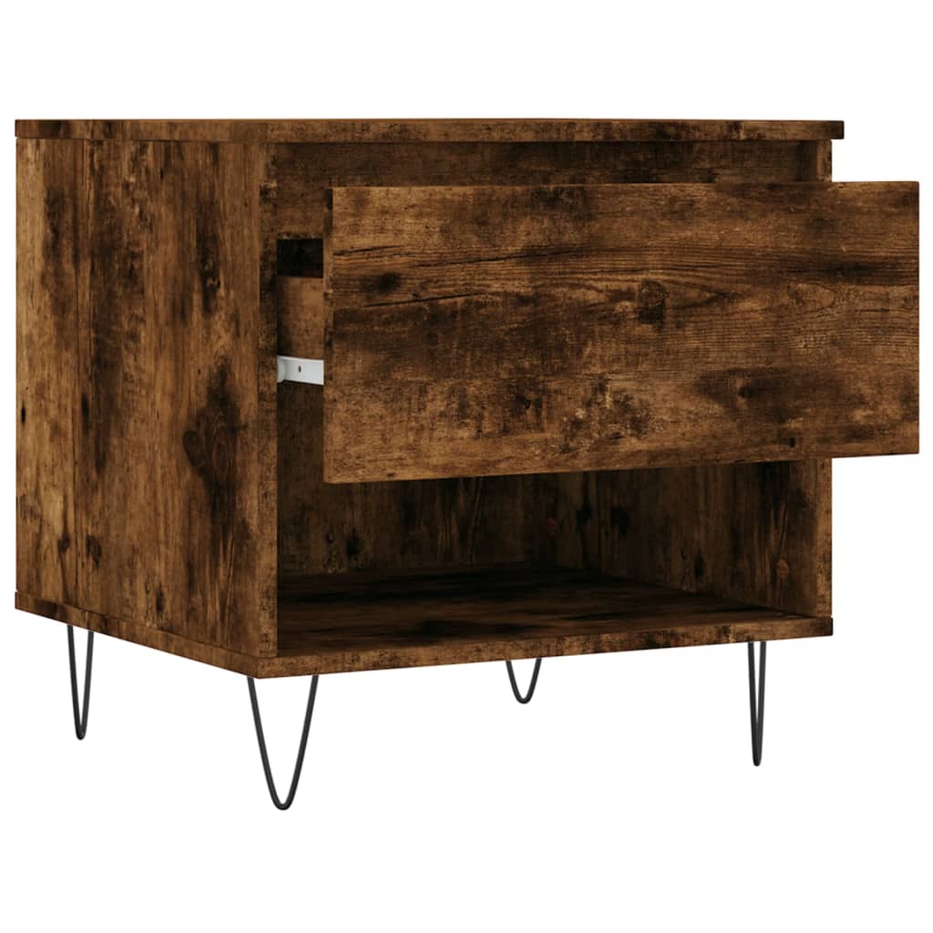 Salontafels 2 st 50x46x50 cm bewerkt hout gerookt eikenkleurig is nu te koop bij PeponiXL, paradijselijk wonen!