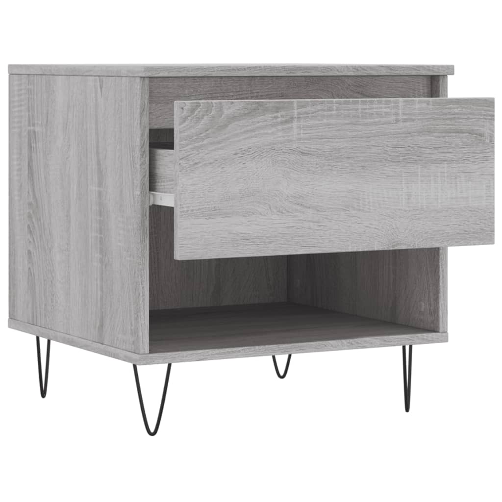 Salontafels 2 st 50x46x50 cm bewerkt hout grijs sonoma eiken is nu te koop bij PeponiXL, paradijselijk wonen!