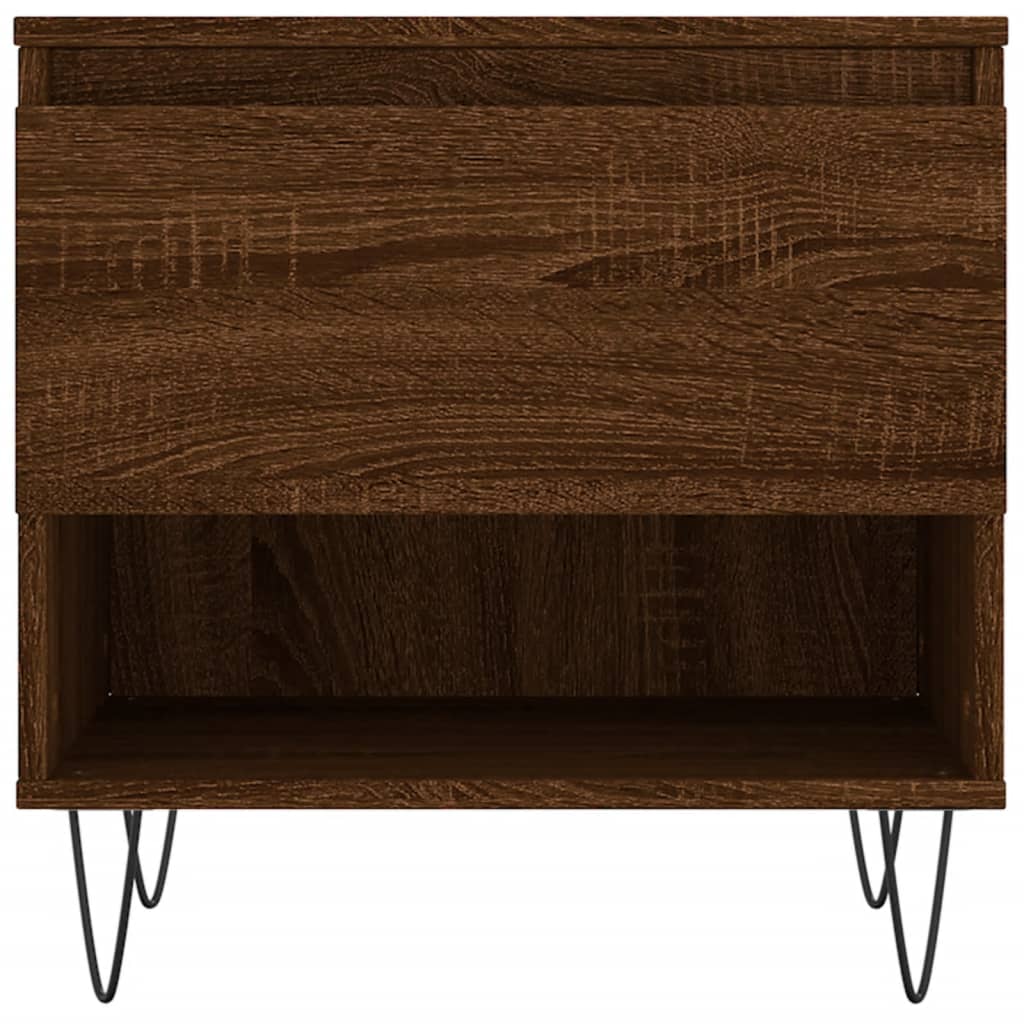 Salontafels 2 st 50x46x50 cm bewerkt hout bruin eikenkleur is nu te koop bij PeponiXL, paradijselijk wonen!