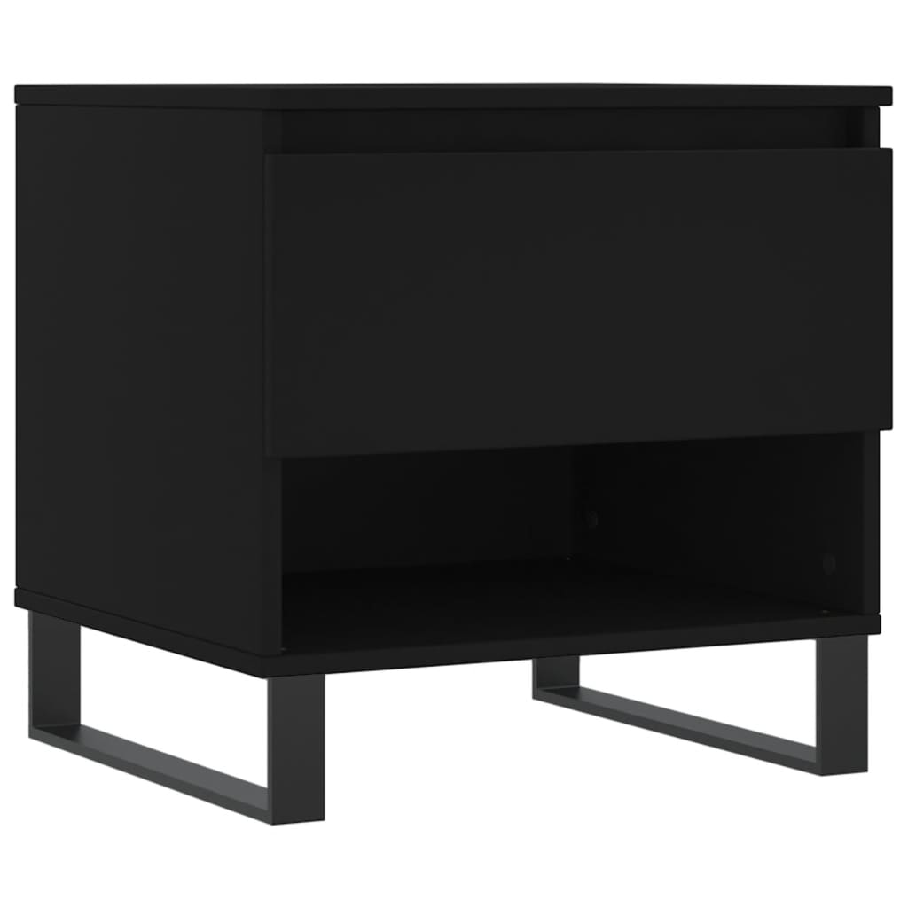 Salontafel 50x46x50 cm bewerkt hout zwart is nu te koop bij PeponiXL, paradijselijk wonen!