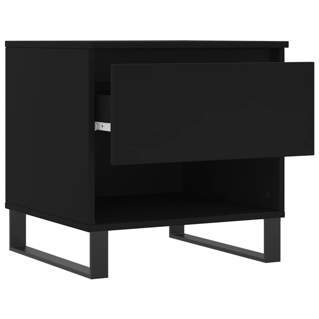 Salontafel 50x46x50 cm bewerkt hout zwart is nu te koop bij PeponiXL, paradijselijk wonen!