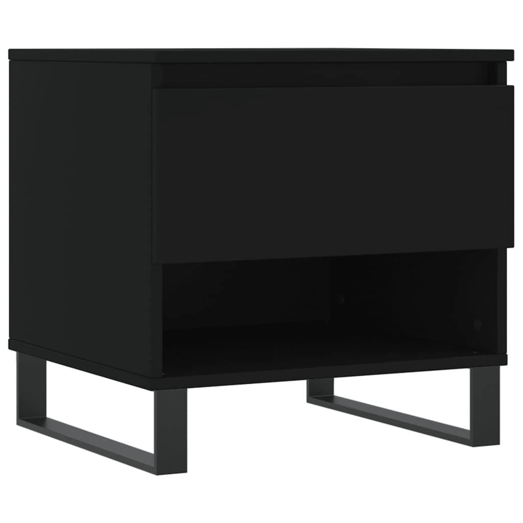Salontafels 2 st 50x46x50 cm bewerkt hout zwart is nu te koop bij PeponiXL, paradijselijk wonen!