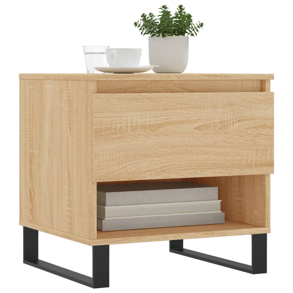 Salontafels 2 st 50x46x50 cm bewerkt hout sonoma eikenkleurig is nu te koop bij PeponiXL, paradijselijk wonen!