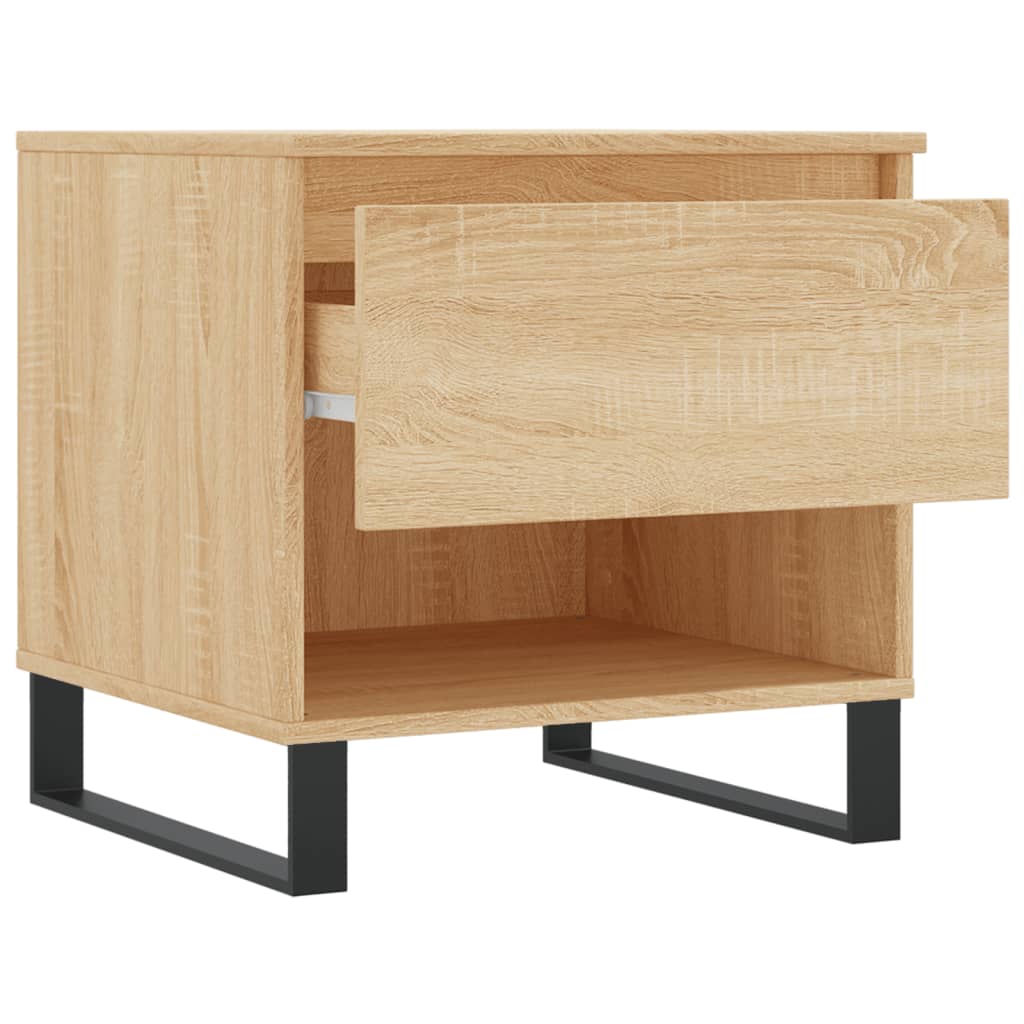 Salontafels 2 st 50x46x50 cm bewerkt hout sonoma eikenkleurig is nu te koop bij PeponiXL, paradijselijk wonen!