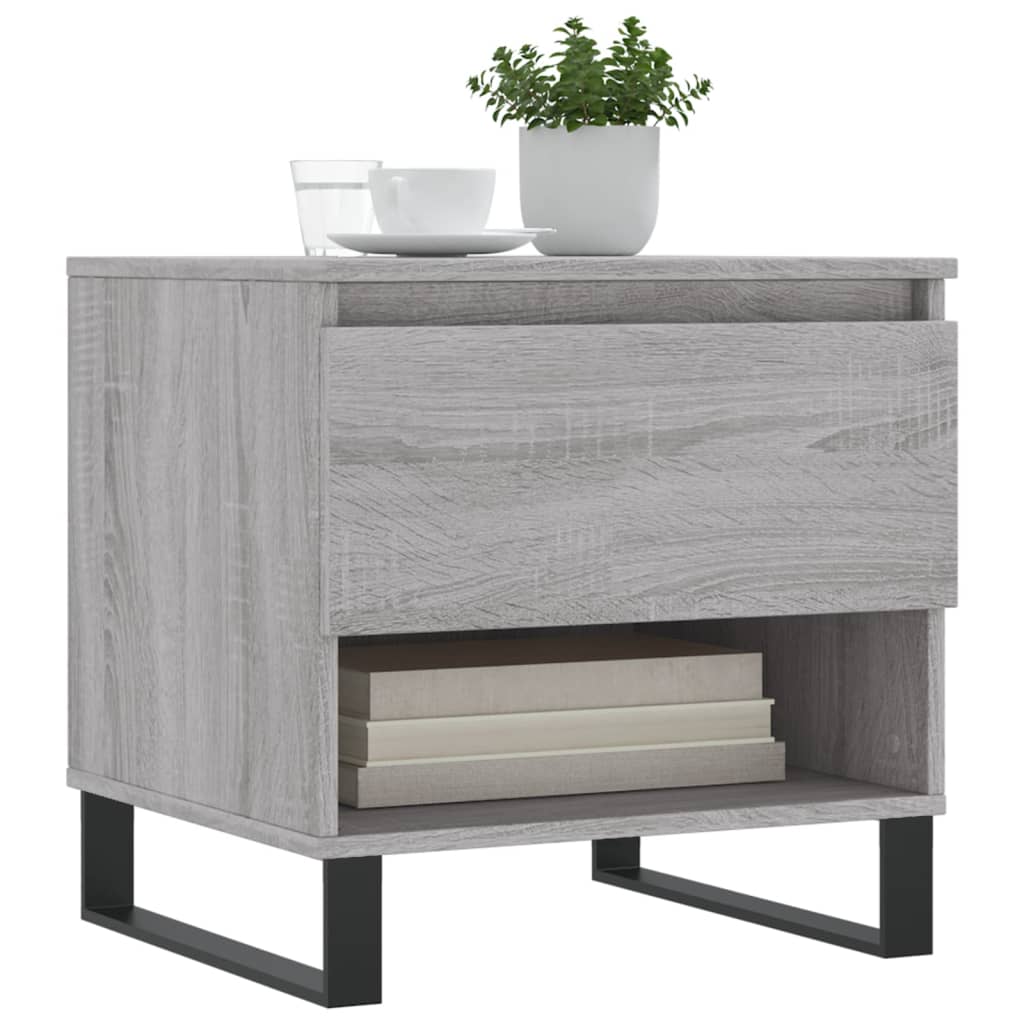 Salontafels 2 st 50x46x50 cm bewerkt hout grijs sonoma eiken is nu te koop bij PeponiXL, paradijselijk wonen!