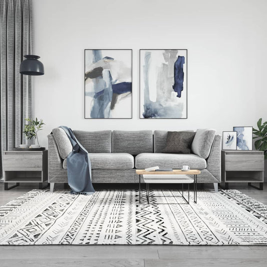 Salontafels 2 st 50x46x50 cm bewerkt hout grijs sonoma eiken is nu te koop bij PeponiXL, paradijselijk wonen!