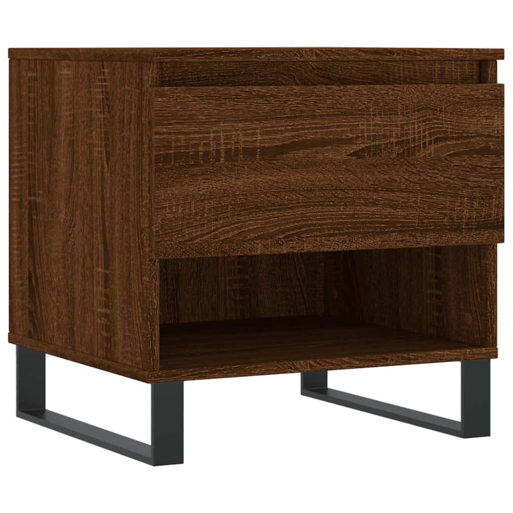 Salontafel 50x46x50 cm bewerkt hout bruin eikenkleur is nu te koop bij PeponiXL, paradijselijk wonen!