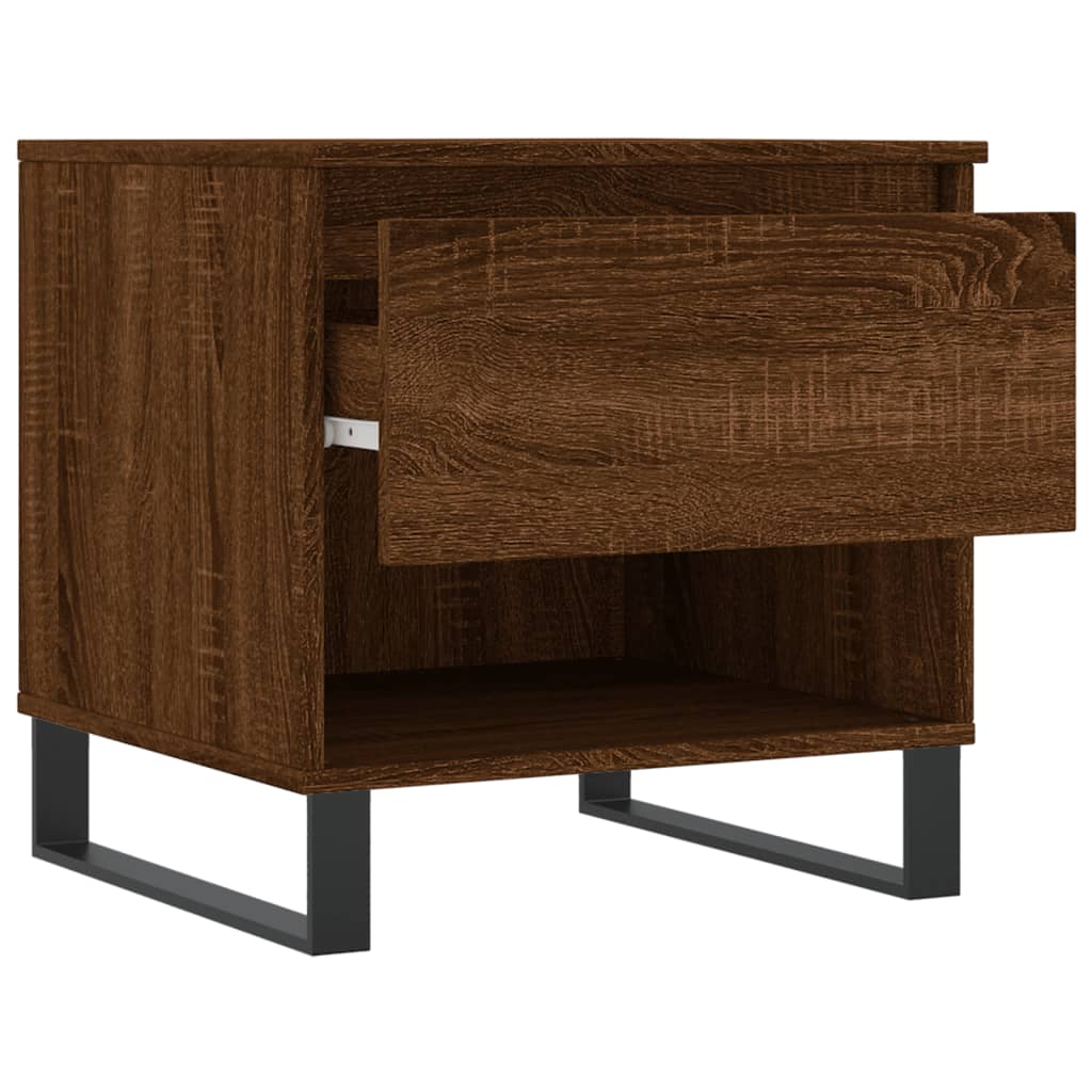 Salontafel 50x46x50 cm bewerkt hout bruin eikenkleur is nu te koop bij PeponiXL, paradijselijk wonen!