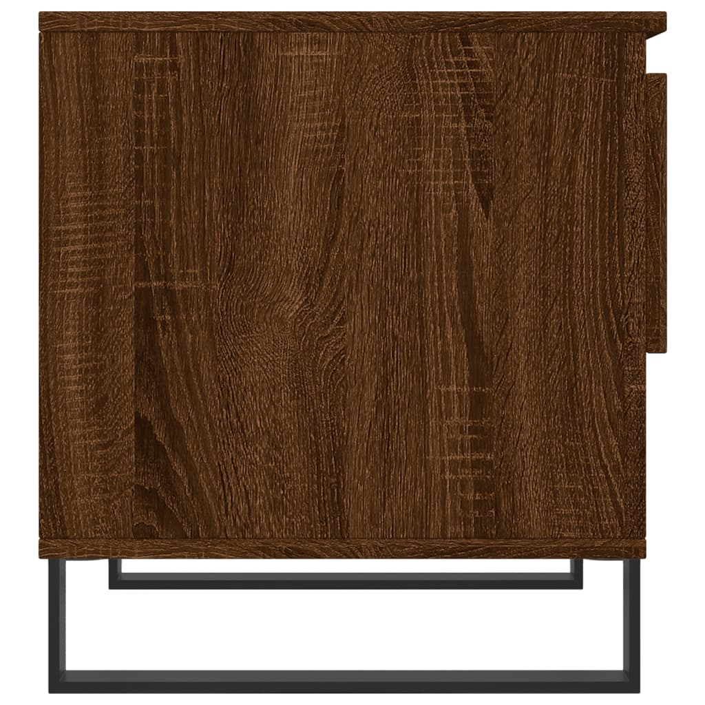 Salontafel 50x46x50 cm bewerkt hout bruin eikenkleur is nu te koop bij PeponiXL, paradijselijk wonen!