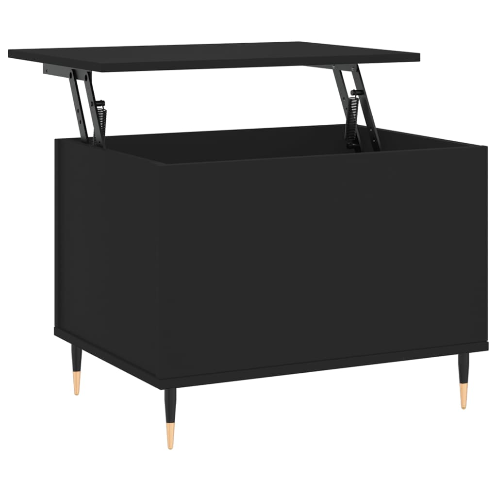 Salontafel 60x44,5x45 cm bewerkt hout zwart is nu te koop bij PeponiXL, paradijselijk wonen!