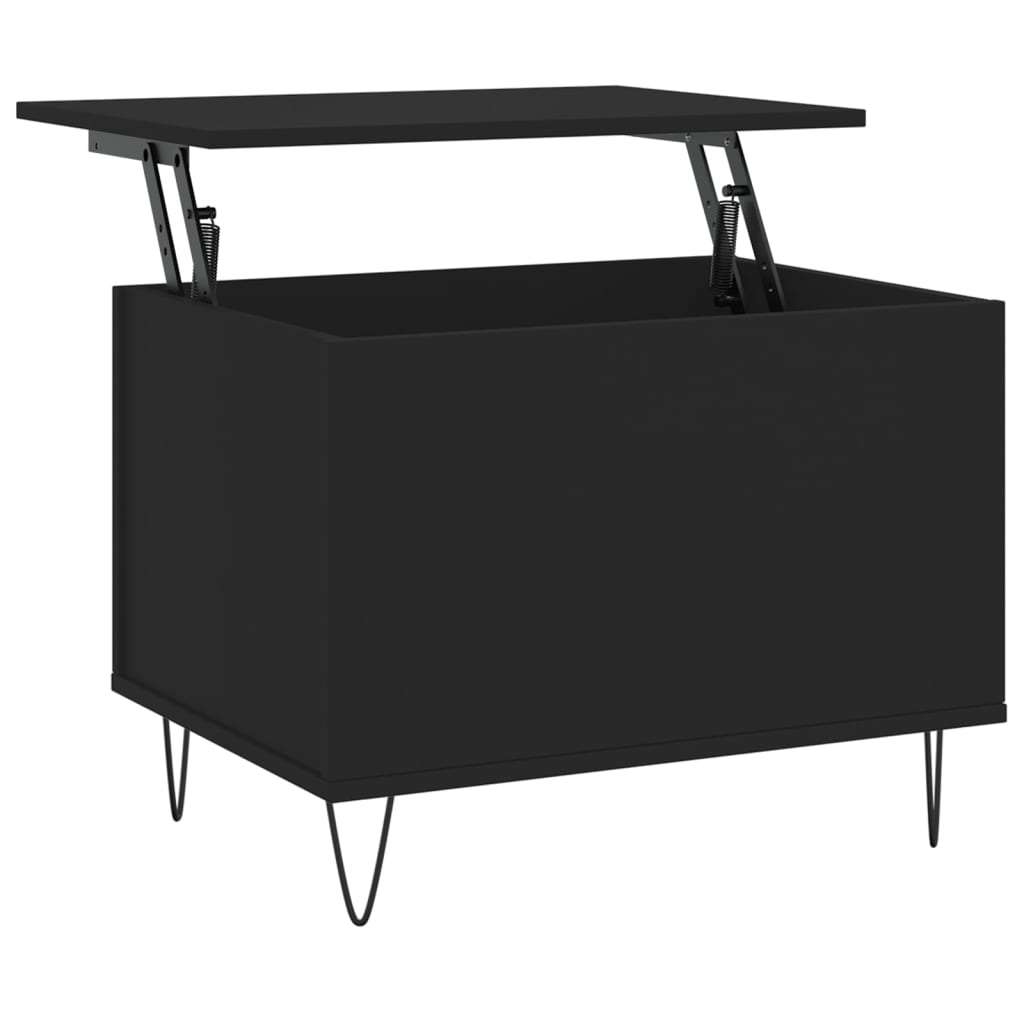 Salontafel 60x44,5x45 cm bewerkt hout zwart is nu te koop bij PeponiXL, paradijselijk wonen!