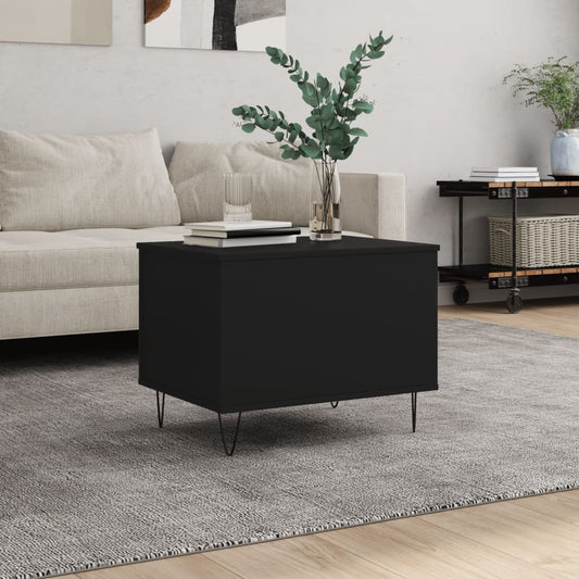 Salontafel 60x44,5x45 cm bewerkt hout zwart is nu te koop bij PeponiXL, paradijselijk wonen!