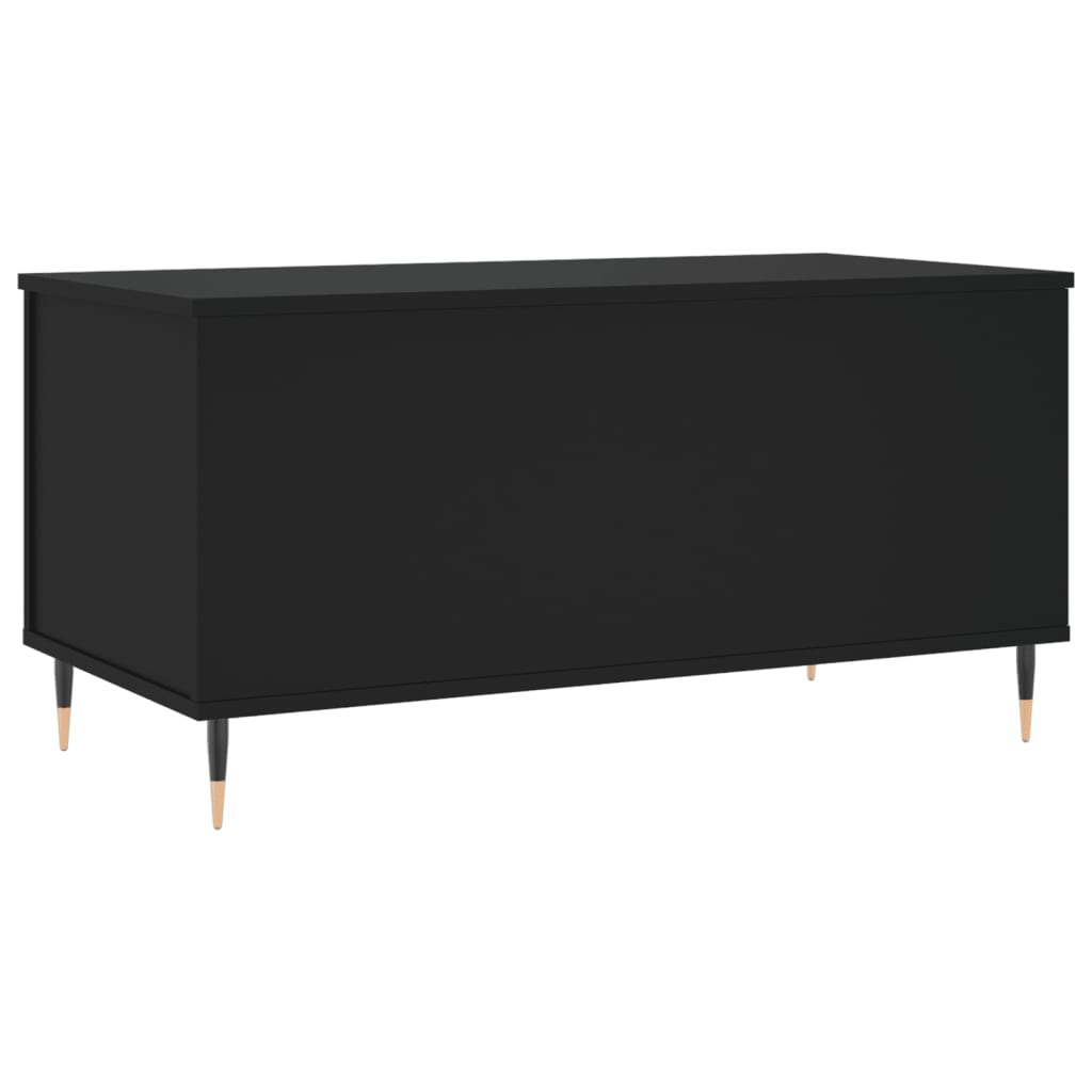 Salontafel 90x44,5x45 cm bewerkt hout zwart is nu te koop bij PeponiXL, paradijselijk wonen!