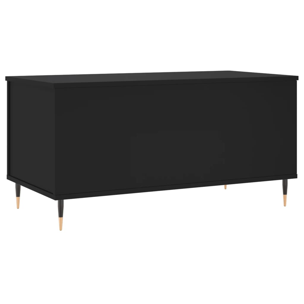 Salontafel 90x44,5x45 cm bewerkt hout zwart is nu te koop bij PeponiXL, paradijselijk wonen!