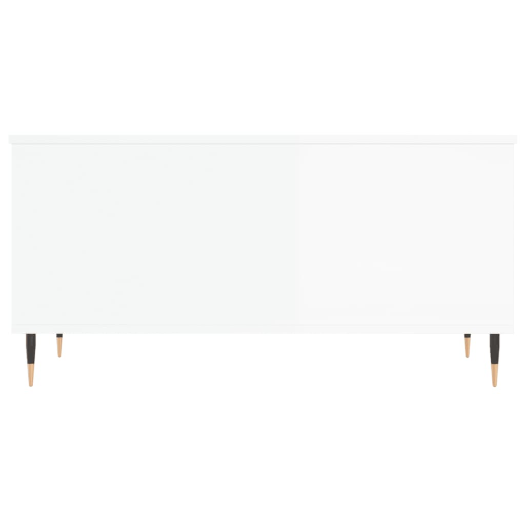 Salontafel 90x44,5x45 cm bewerkt hout hoogglans wit is nu te koop bij PeponiXL, paradijselijk wonen!