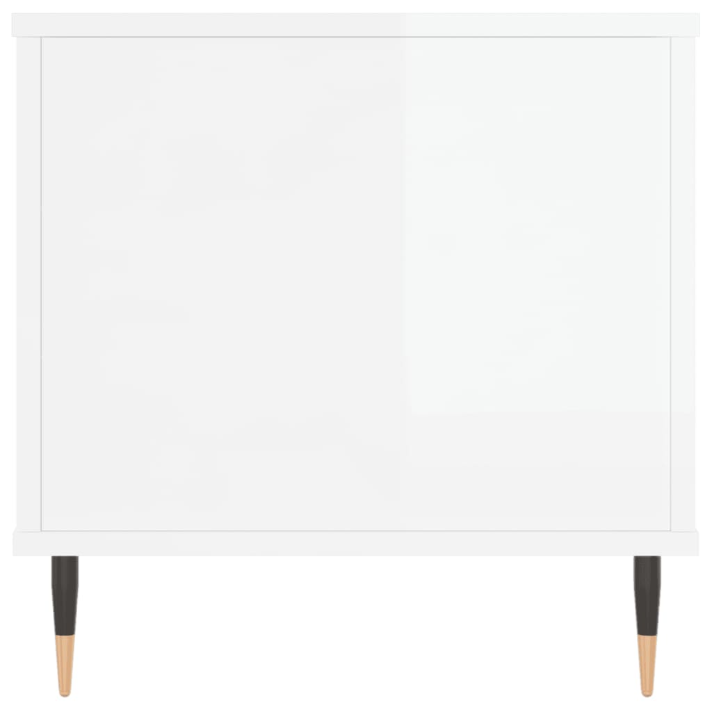 Salontafel 90x44,5x45 cm bewerkt hout hoogglans wit is nu te koop bij PeponiXL, paradijselijk wonen!