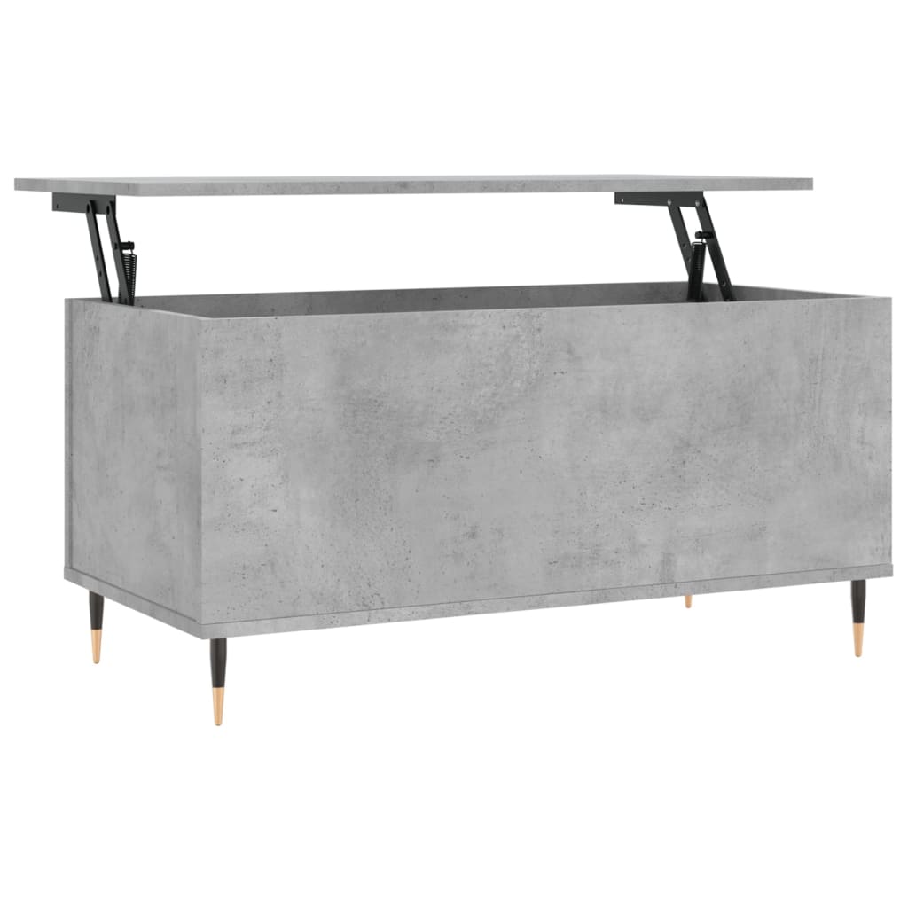 Salontafel 90x44,5x45 cm bewerkt hout betongrijs is nu te koop bij PeponiXL, paradijselijk wonen!