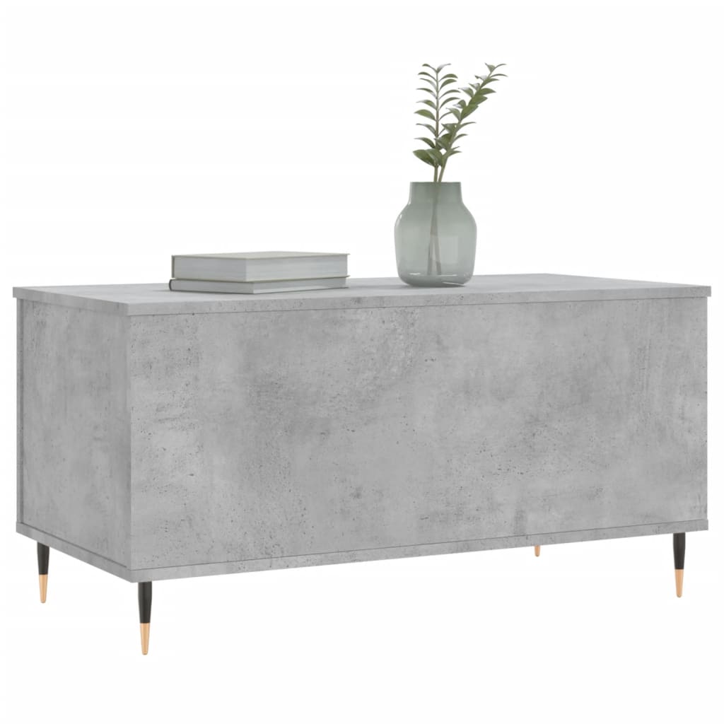 Salontafel 90x44,5x45 cm bewerkt hout betongrijs is nu te koop bij PeponiXL, paradijselijk wonen!