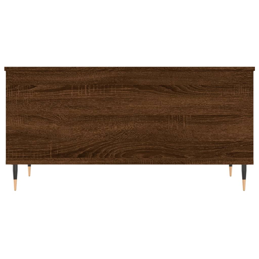 Salontafel 90x44,5x45 cm bewerkt hout bruin eikenkleur is nu te koop bij PeponiXL, paradijselijk wonen!
