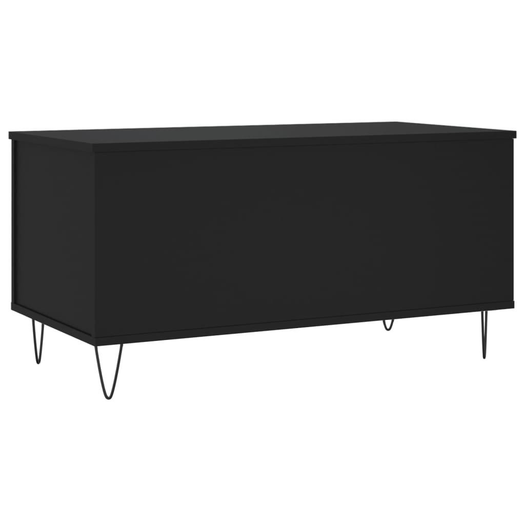 Salontafel 90x44,5x45 cm bewerkt hout zwart is nu te koop bij PeponiXL, paradijselijk wonen!