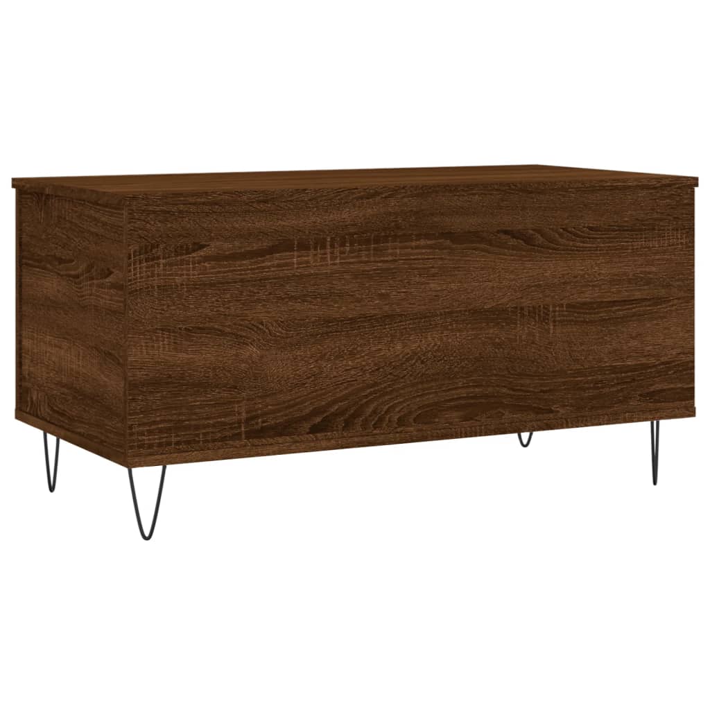 Salontafel 90x44,5x45 cm bewerkt hout bruin eikenkleur is nu te koop bij PeponiXL, paradijselijk wonen!