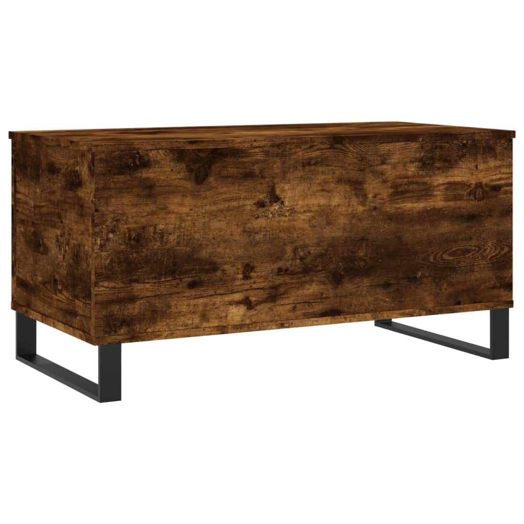Salontafel 90x44,5x45 cm bewerkt hout gerookt eikenkleurig is nu te koop bij PeponiXL, paradijselijk wonen!