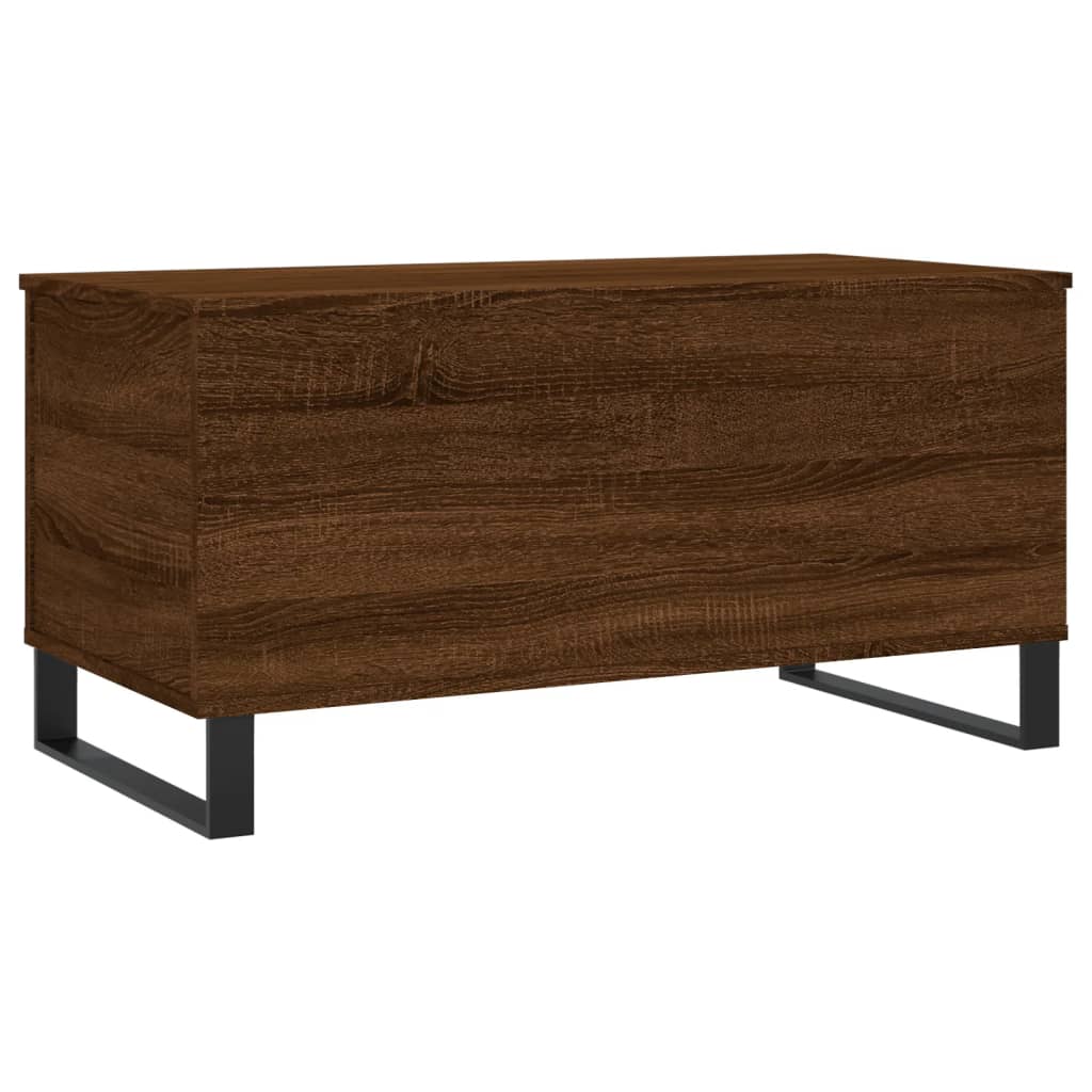 Salontafel 90x44,5x45 cm bewerkt hout bruin eikenkleur is nu te koop bij PeponiXL, paradijselijk wonen!