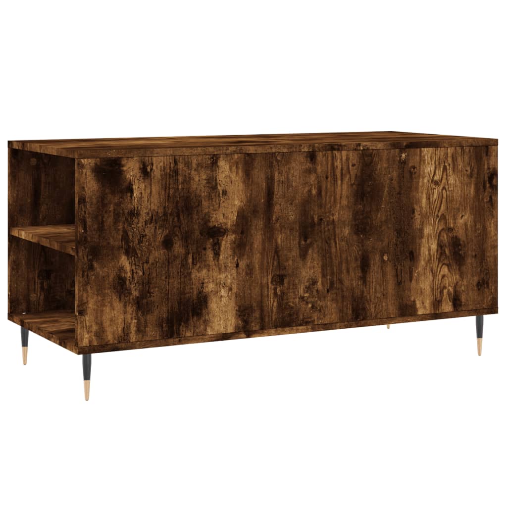 Salontafel 102x44,5x50 cm bewerkt hout gerookt eikenkleurig is nu te koop bij PeponiXL, paradijselijk wonen!