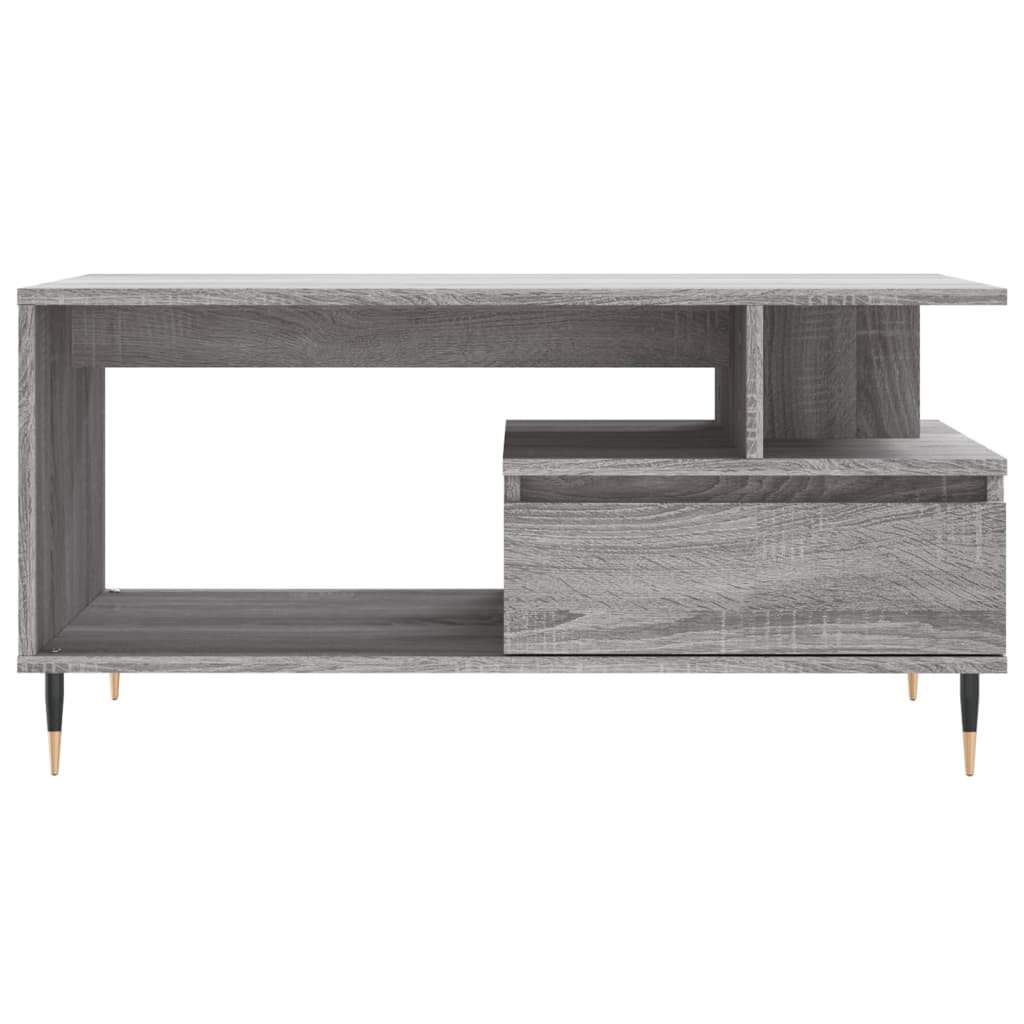 Salontafel 90x49x45 cm bewerkt hout grijs sonoma is nu te koop bij PeponiXL, paradijselijk wonen!