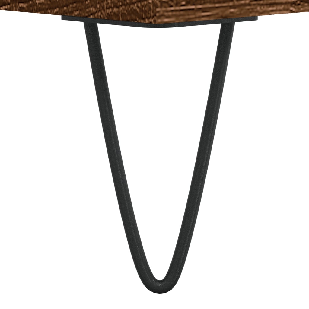 Salontafel 90x49x45 cm bewerkt hout bruineiken is nu te koop bij PeponiXL, paradijselijk wonen!