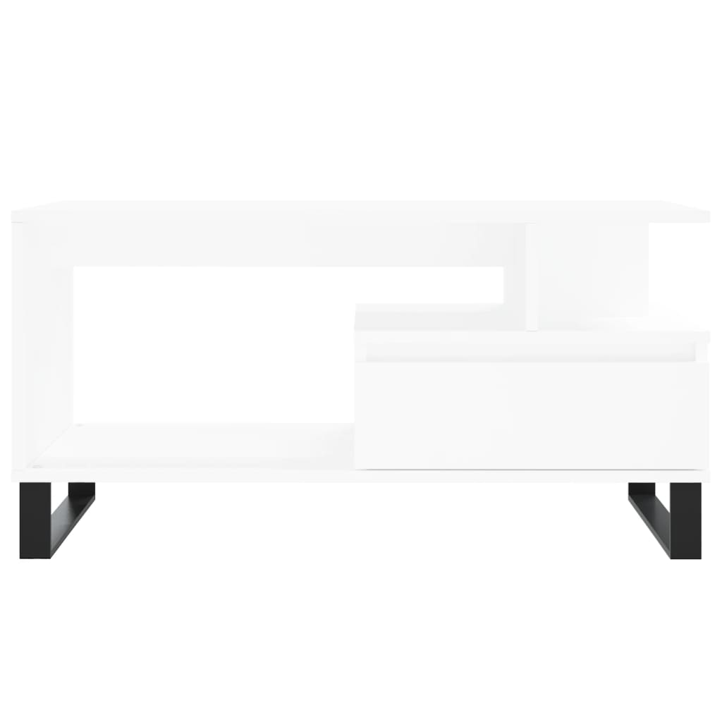Salontafel 90x49x45 cm bewerkt hout wit is nu te koop bij PeponiXL, paradijselijk wonen!
