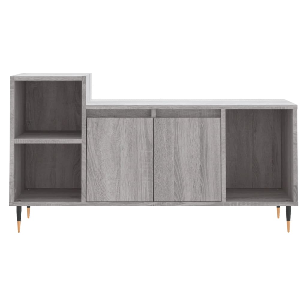Tv-meubel 100x35x55 cm bewerkt hout grijs sonoma eikenkleurig is nu te koop bij PeponiXL, paradijselijk wonen!