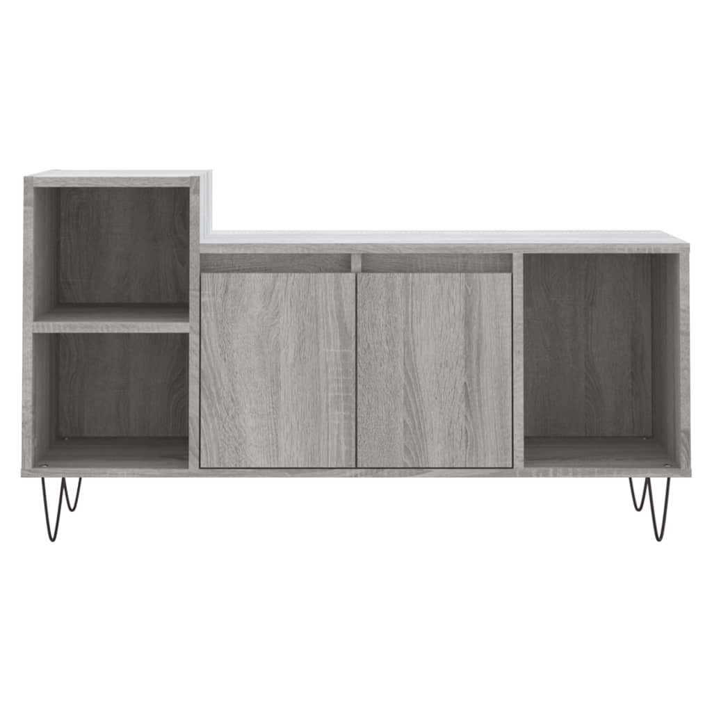 Tv-meubel 100x35x55 cm bewerkt hout grijs sonoma eikenkleurig is nu te koop bij PeponiXL, paradijselijk wonen!