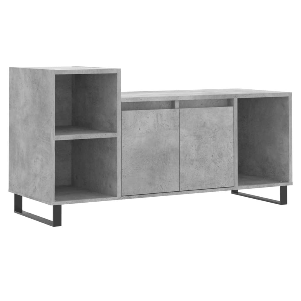 Tv-meubel 100x35x55 cm bewerkt hout betongrijs is nu te koop bij PeponiXL, paradijselijk wonen!