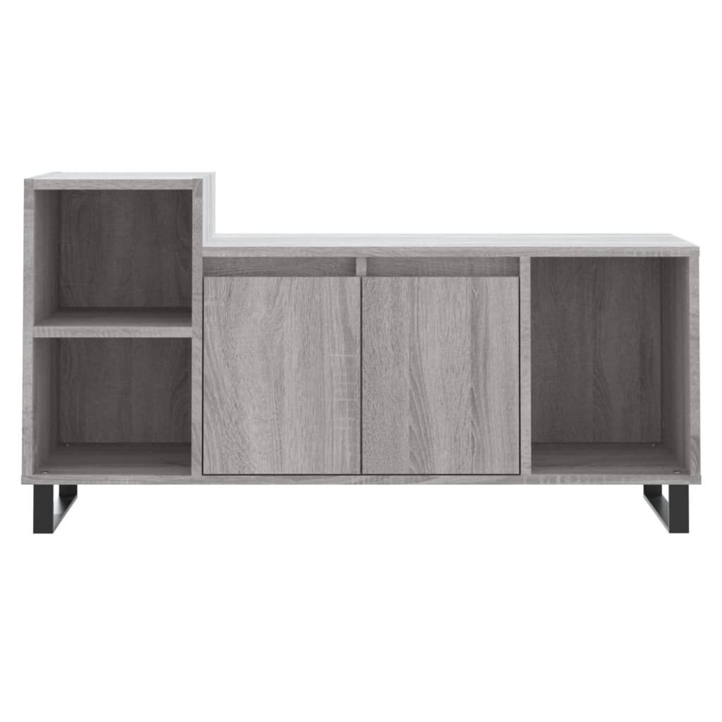 Tv-meubel 100x35x55 cm bewerkt hout grijs sonoma eikenkleurig is nu te koop bij PeponiXL, paradijselijk wonen!