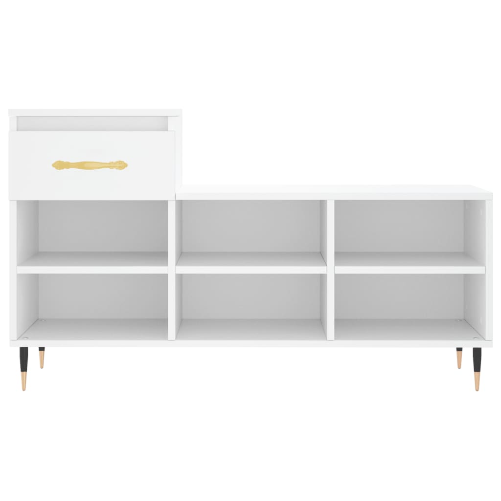 Schoenenkast 102x36x60 cm bewerkt hout wit is nu te koop bij PeponiXL, paradijselijk wonen!