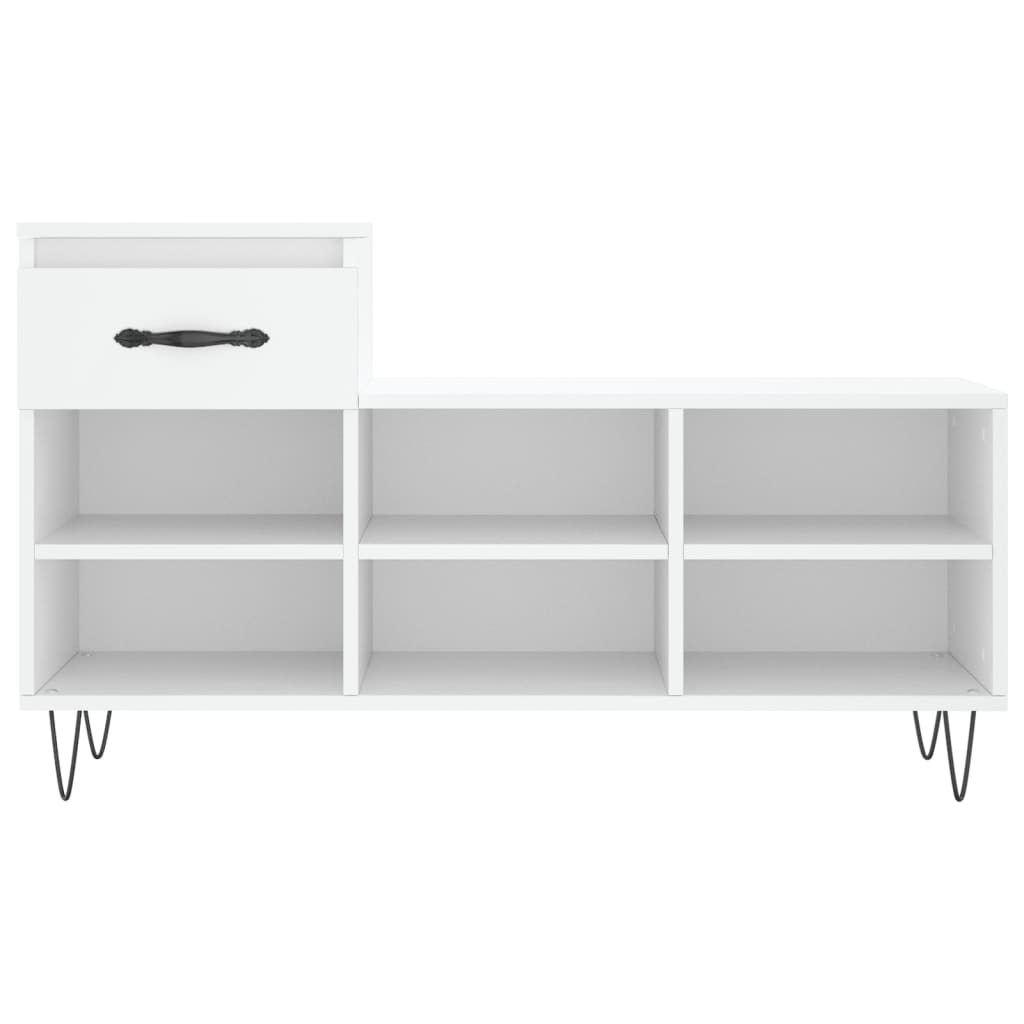 Schoenenkast 102x36x60 cm bewerkt hout wit is nu te koop bij PeponiXL, paradijselijk wonen!