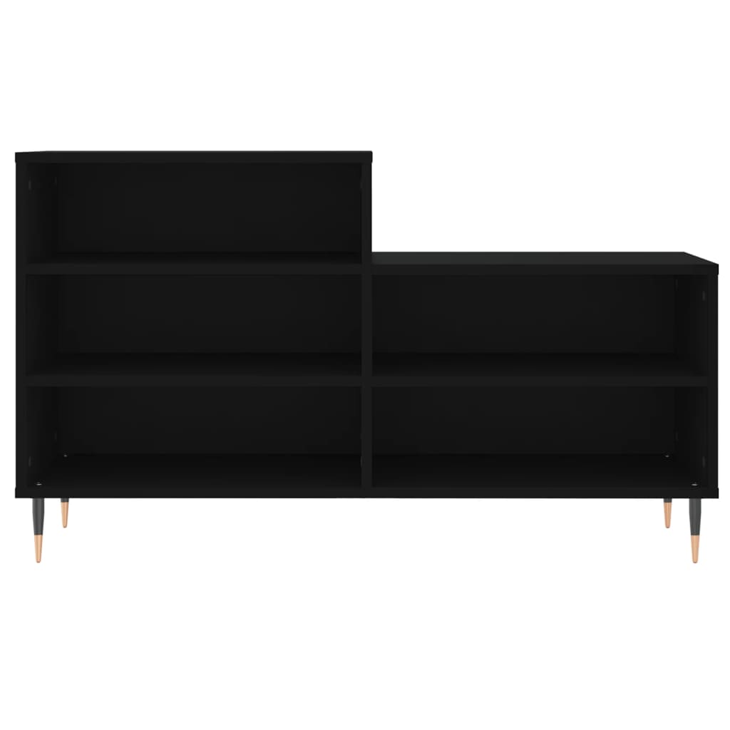 Schoenenkast 102x36x60 cm bewerkt hout zwart is nu te koop bij PeponiXL, paradijselijk wonen!