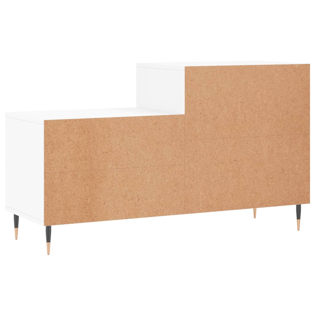 Schoenenkast 102x36x60 cm bewerkt hout hoogglans wit is nu te koop bij PeponiXL, paradijselijk wonen!